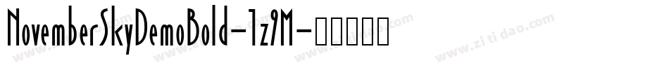 NovemberSkyDemoBold-1z9M字体转换