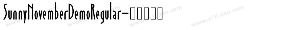 SunnyNovemberDemoRegular字体转换