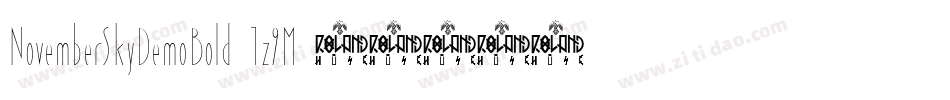 NovemberSkyDemoBold-1z9M字体转换