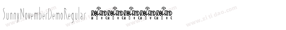 SunnyNovemberDemoRegular字体转换