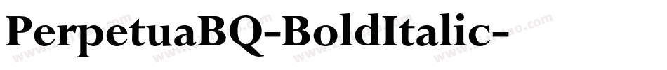 PerpetuaBQ-BoldItalic字体转换