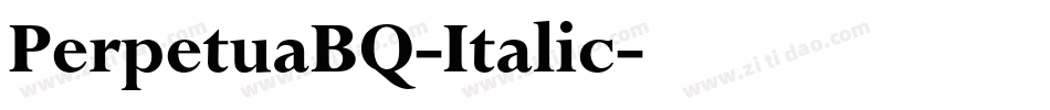 PerpetuaBQ-Italic字体转换