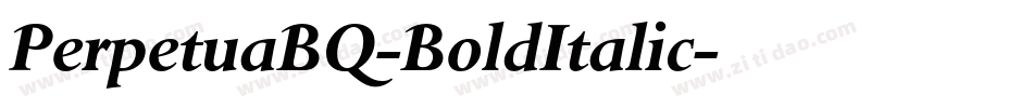 PerpetuaBQ-BoldItalic字体转换
