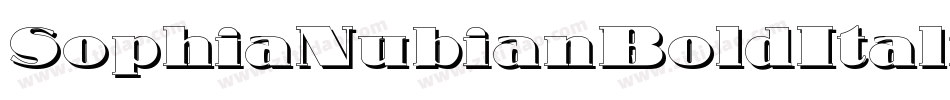 SophiaNubianBoldItalic-Yl3O字体转换