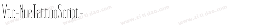 Vtc-NueTattooScript字体转换