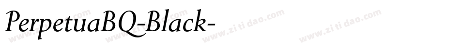 PerpetuaBQ-Black字体转换