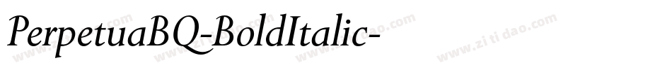PerpetuaBQ-BoldItalic字体转换