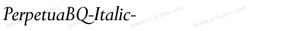 PerpetuaBQ-Italic字体转换