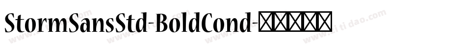 StormSansStd-BoldCond字体转换