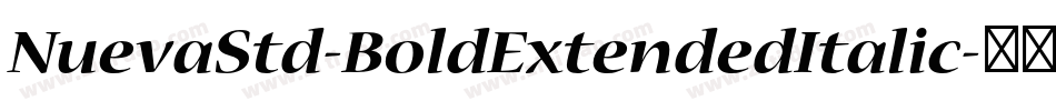 NuevaStd-BoldExtendedItalic字体转换