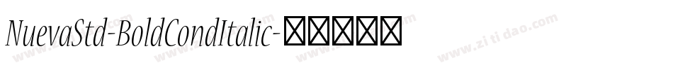 NuevaStd-BoldCondItalic字体转换