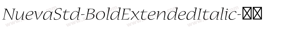 NuevaStd-BoldExtendedItalic字体转换