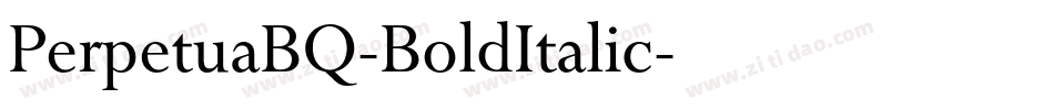 PerpetuaBQ-BoldItalic字体转换