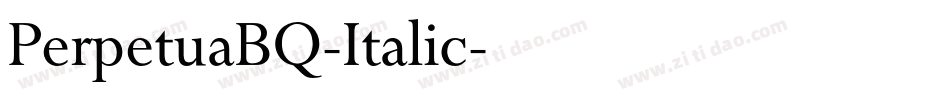 PerpetuaBQ-Italic字体转换