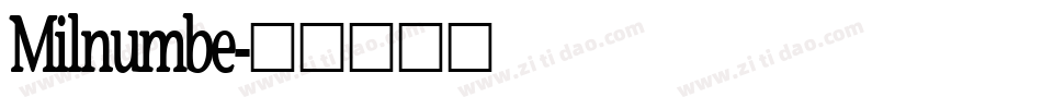 Milnumbe字体转换