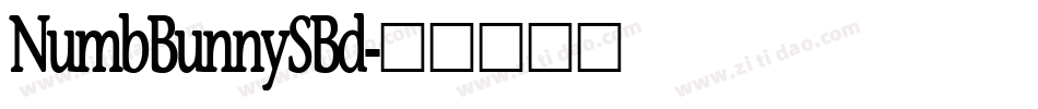 NumbBunnySBd字体转换