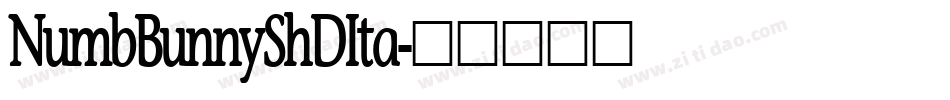 NumbBunnyShDIta字体转换