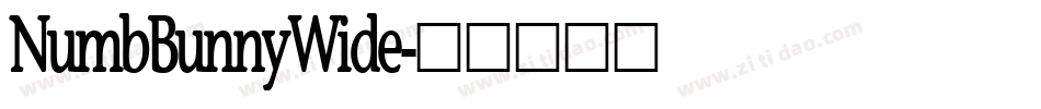 NumbBunnyWide字体转换