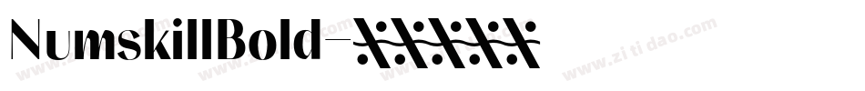 NumskillBold字体转换