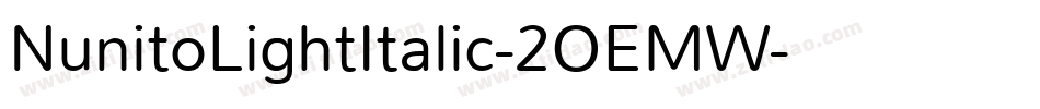NunitoLightItalic-2OEMW字体转换