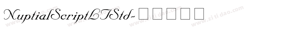 NuptialScriptLTStd字体转换