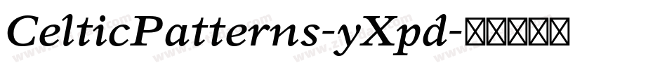 CelticPatterns-yXpd字体转换