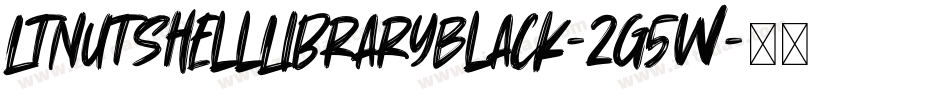 LtNutshellLibraryBlack-2g5W字体转换