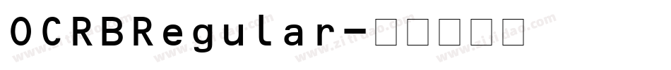 OCRBRegular字体转换