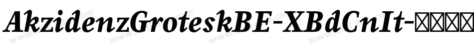 AkzidenzGroteskBE-XBdCnIt字体转换