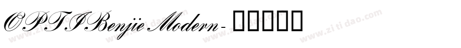 OPTIBenjieModern字体转换