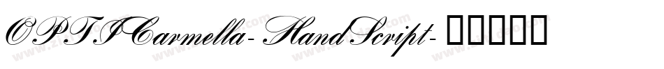 OPTICarmella-HandScript字体转换