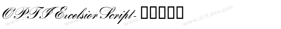 OPTIExcelsiorScript字体转换