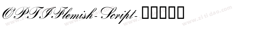 OPTIFlemish-Script字体转换