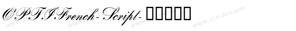 OPTIFrench-Script字体转换