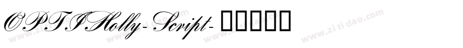 OPTIHolly-Script字体转换