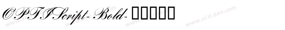 OPTIScript-Bold字体转换