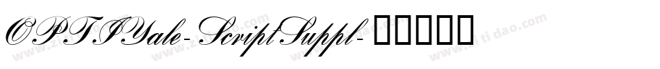 OPTIYale-ScriptSuppl字体转换