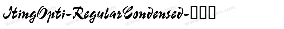 ItingOpti-RegularCondensed字体转换