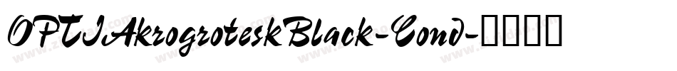 OPTIAkrogroteskBlack-Cond字体转换