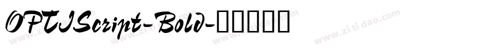OPTIScript-Bold字体转换