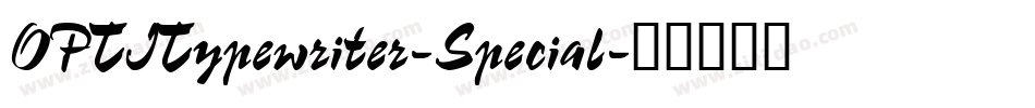 OPTITypewriter-Special字体转换