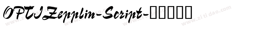OPTIZepplin-Script字体转换