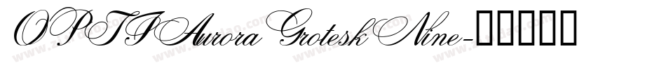 OPTIAuroraGroteskNine字体转换