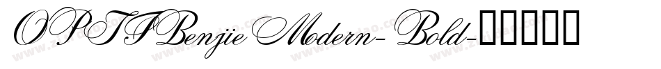 OPTIBenjieModern-Bold字体转换
