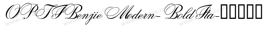OPTIBenjieModern-BoldIta字体转换