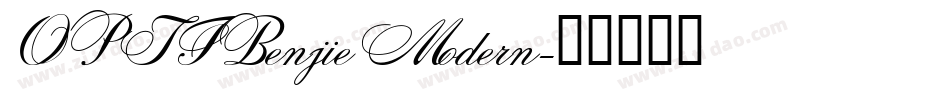 OPTIBenjieModern字体转换