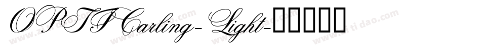 OPTICarling-Light字体转换