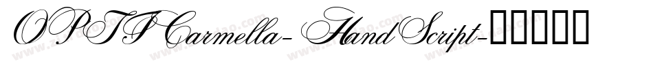 OPTICarmella-HandScript字体转换