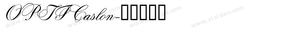 OPTICaslon字体转换