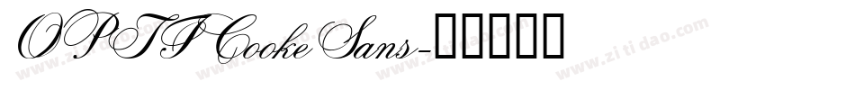 OPTICookeSans字体转换